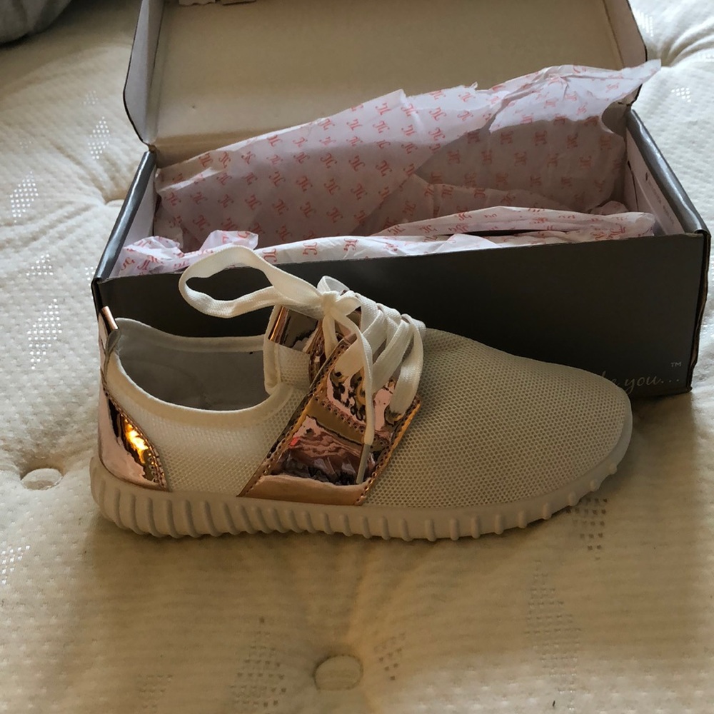 Journey & Crew Rose Gold Tennis Shoes